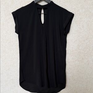 Express Black Keyhole Blouse